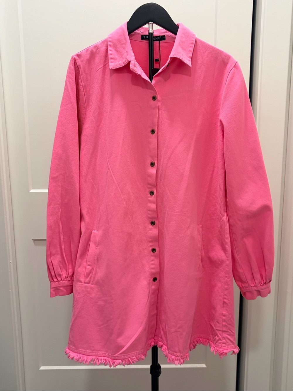 Zizzi Hot Pink Longline Shirt/Dress